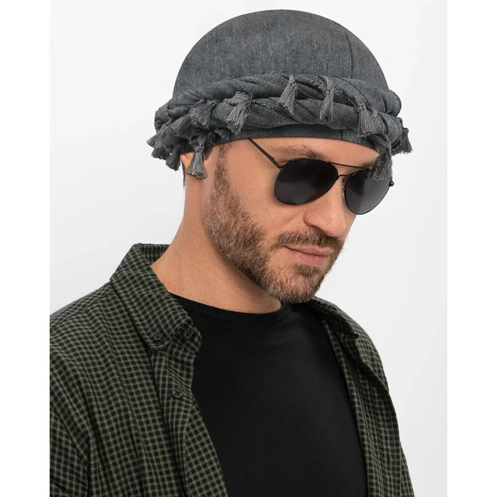 Satin Lined Halo Turban Durag for Men Women Twisted Design Casual Formal Wear